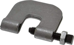 Made in USA - 3/4" Max Flange Thickness, 3/8" Rod C-Clamp with Locknut - 230 Lb Capacity, Carbon Steel - Industrial Tool & Supply