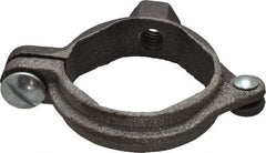 Value Collection - 1-1/4" Pipe, 3/8" Rod, Extension Split Pipe Clamp - 180 Lb Capacity, Malleable Iron - Industrial Tool & Supply