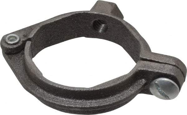 Value Collection - 1-1/2" Pipe, 3/8" Rod, Extension Split Pipe Clamp - 180 Lb Capacity, Malleable Iron - Industrial Tool & Supply