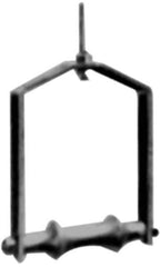 Made in USA - 4" Pipe, 5/8" Rod, Cast Iron & Carbon Steel Adjustable Yoke Pipe Roll - Black, 475 Lb Capacity - Industrial Tool & Supply