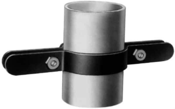 Made in USA - 1-1/4" Pipe, Riser Clamp - Black, 250 Lb Capacity, Carbon Steel - Industrial Tool & Supply