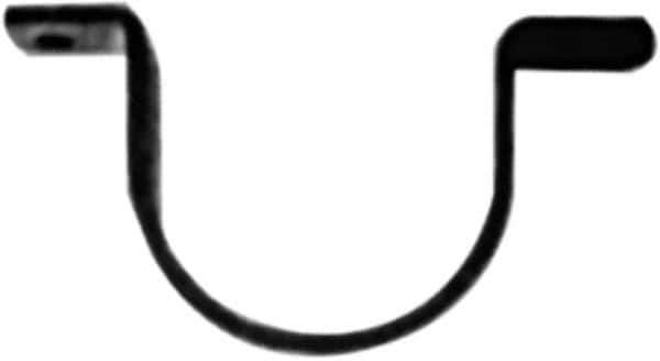 Made in USA - 3/4 Pipe, Carbon Steel, Pipe or Conduit Strap - 2 Mounting Holes - Industrial Tool & Supply