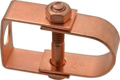 Value Collection - 3/4" Pipe, 3/8" Rod, Carbon Steel Adjustable Clevis Hanger - Copper Plated, 250 Lb Capacity - Industrial Tool & Supply