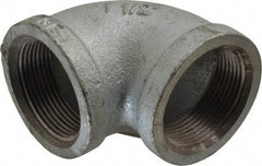 Made in USA - Class 150, 1-1/2" Galvanized Pipe 90° Elbow - Threaded, Malleable Iron - Industrial Tool & Supply