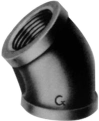 B&K Mueller - Class 150, 1-1/4" Galvanized Pipe 45° Elbow - Threaded, Malleable Iron - Industrial Tool & Supply