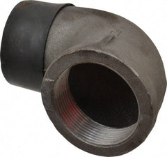 Made in USA - Size 2-1/2", Class 150, Malleable Iron Black Pipe 90° Street Elbow - 150 psi, Threaded End Connection - Industrial Tool & Supply