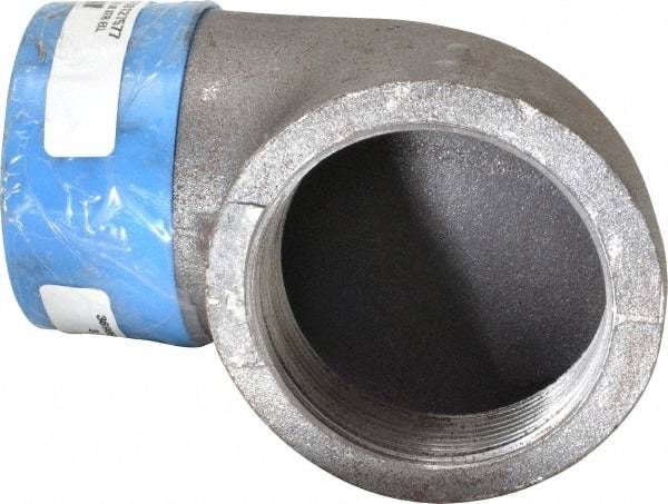 Made in USA - Size 3", Class 150, Malleable Iron Black Pipe 90° Street Elbow - 150 psi, Threaded End Connection - Industrial Tool & Supply
