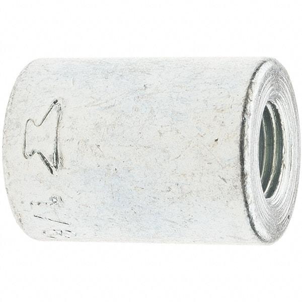 Made in USA - Class 150, 1/8" Galvanized Pipe Coupling (Right Hand) - Threaded, Malleable Iron - Industrial Tool & Supply