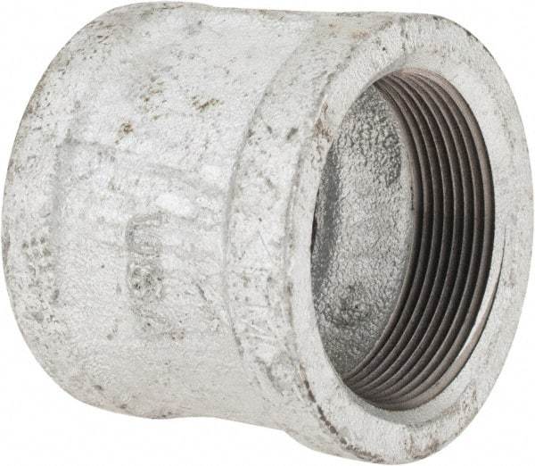 Made in USA - Class 150, 2" Galvanized Pipe Coupling (Right Hand) - Threaded, Malleable Iron - Industrial Tool & Supply