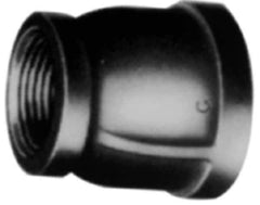 Made in USA - Size 3 x 2", Class 150, Malleable Iron Black Pipe Reducing Coupling - Threaded End Connection - Industrial Tool & Supply