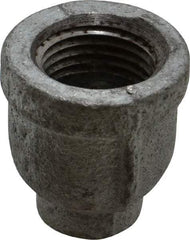 Made in USA - Class 150, 1/2 x 1/8" Galvanized Pipe Reducing Coupling - Threaded, Malleable Iron - Industrial Tool & Supply