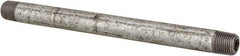 Made in USA - Schedule 40, 2 x 18" Galvanized Pipe Nipple - Threaded Steel - Industrial Tool & Supply
