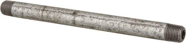 Made in USA - Schedule 40, 1-1/2 x 72" Galvanized Pipe Nipple - Threaded Steel - Industrial Tool & Supply
