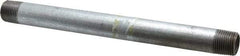 Made in USA - Schedule 40, 1/2 x 9" Galvanized Pipe Nipple - Threaded Steel - Industrial Tool & Supply