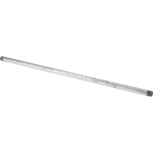 Made in USA - Schedule 40, 3/4 x 36" Galvanized Pipe Nipple - Threaded Steel - Industrial Tool & Supply