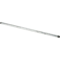 Made in USA - Schedule 40, 3/4 x 36" Galvanized Pipe Nipple - Threaded Steel - Industrial Tool & Supply