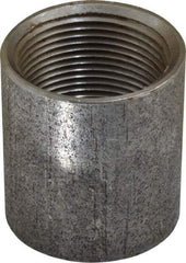Made in USA - Size 1-1/4", Class 150, Malleable Iron Black Pipe Coupling - 150 psi, Threaded End Connection - Industrial Tool & Supply