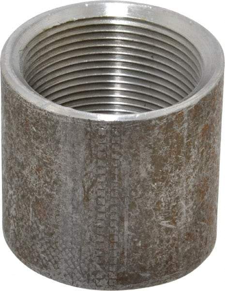 Made in USA - Size 1-1/2", Class 150, Malleable Iron Black Pipe Coupling - 150 psi, Threaded End Connection - Industrial Tool & Supply