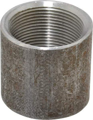 Made in USA - Size 1-1/2", Class 150, Malleable Iron Black Pipe Coupling - 150 psi, Threaded End Connection - Industrial Tool & Supply