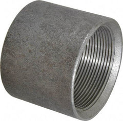 Made in USA - Size 2", Class 150, Malleable Iron Black Pipe Coupling - 150 psi, Threaded End Connection - Industrial Tool & Supply