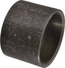 Made in USA - Size 4", Class 150, Steel Black Pipe Coupling - 150 psi, Threaded End Connection - Industrial Tool & Supply