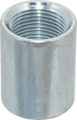 Made in USA - Class 150, 3/4" Galvanized Pipe Coupling - Threaded, Steel - Industrial Tool & Supply