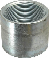 Made in USA - Class 150, 3" Galvanized Pipe Coupling - Threaded, Malleable Iron - Industrial Tool & Supply