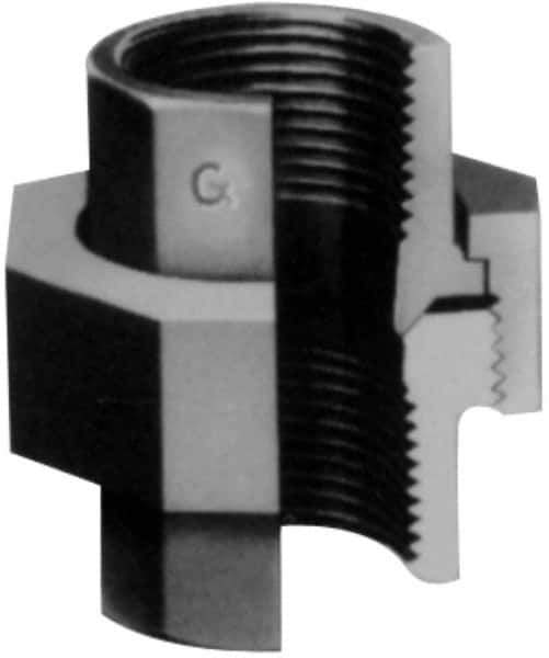 Made in USA - Class 150, 4" Galvanized Pipe Union - Threaded, Malleable Iron - Industrial Tool & Supply
