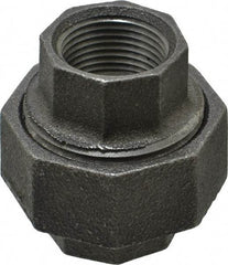 Made in USA - Size 3/4", Class 150, Malleable Iron Black Pipe Union - 150 psi, Threaded End Connection - Industrial Tool & Supply