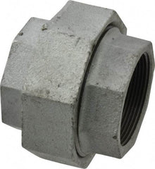 Made in USA - Class 150, 2" Galvanized Pipe Union - Threaded, Malleable Iron - Industrial Tool & Supply