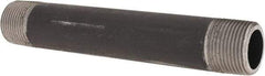 Made in USA - Schedule 80, 3/4" Diam x 6" Long Steel Black Pipe Nipple - Threaded - Industrial Tool & Supply