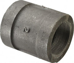 Made in USA - Size 2", Class 300, Malleable Iron Black Pipe Coupling - 300 psi, Threaded End Connection - Industrial Tool & Supply