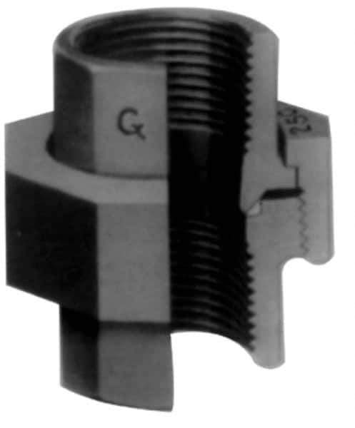 Made in USA - Size 1-1/4", Class 3,000, Forged Carbon Steel Black Pipe Union - 925 psi, Socket Weld End Connection - Industrial Tool & Supply