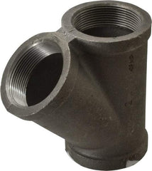 Made in USA - Size 2", Class 150, Malleable Iron Black Pipe 45° Lateral Y-Branch - 150 psi, Threaded End Connection - Industrial Tool & Supply