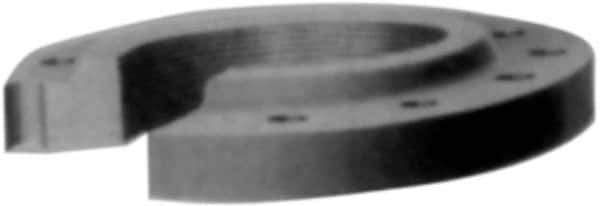 Made in USA - 3" Pipe, 8-1/4" OD, 1-9/16" Hub Length, Iron Threaded Pipe Flange - 4-5/8" Across Bolt Hole Centers, 7/8" Bolt Hole, 175 psi, Class 250 - Industrial Tool & Supply