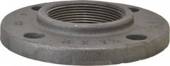Made in USA - 3" Pipe, 7-1/2" OD, 1-3/16" Hub Length, Iron Threaded Pipe Flange - 4-1/4" Across Bolt Hole Centers, 7/8" Bolt Hole, 175 psi, Class 125 - Industrial Tool & Supply
