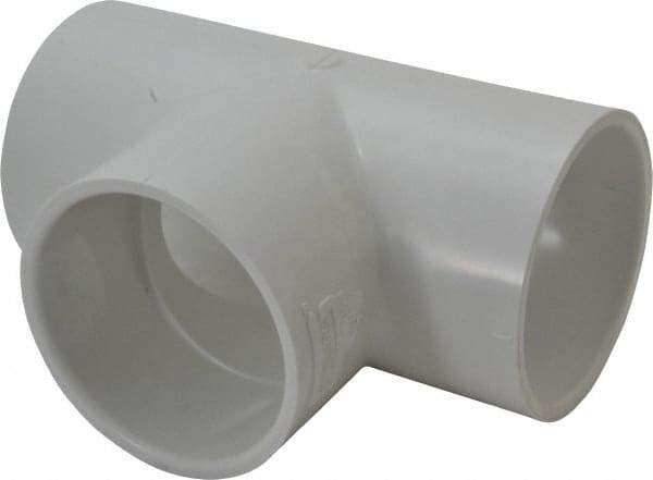 Value Collection - 3" PVC Plastic Pipe Tee - Schedule 40, Slip x Slip x Slip End Connections - Industrial Tool & Supply