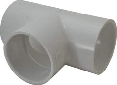 Value Collection - 3" PVC Plastic Pipe Tee - Schedule 40, Slip x Slip x Slip End Connections - Industrial Tool & Supply