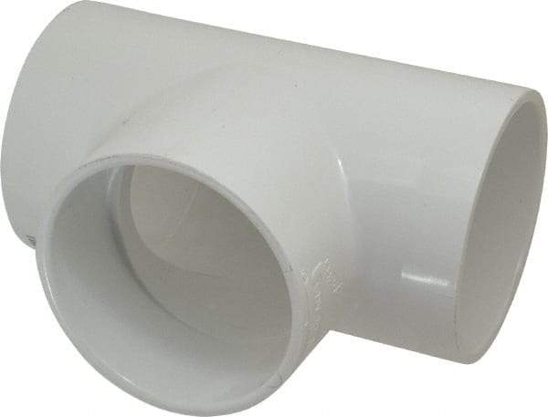 Value Collection - 4" PVC Plastic Pipe Tee - Schedule 40, Slip x Slip x Slip End Connections - Industrial Tool & Supply
