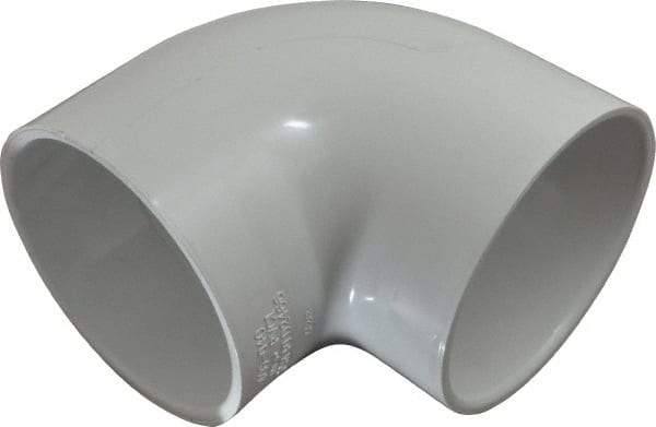 Value Collection - 4" PVC Plastic Pipe 90° Elbow - Schedule 40, Slip x Slip End Connections - Industrial Tool & Supply