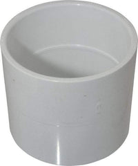Value Collection - 4" PVC Plastic Pipe Coupling - Schedule 40, Slip x Slip End Connections - Industrial Tool & Supply