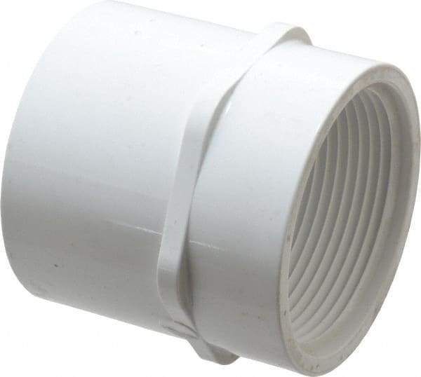 Value Collection - 2-1/2" PVC Plastic Pipe Female Adapter - Schedule 40, Slip x FIPT End Connections - Industrial Tool & Supply