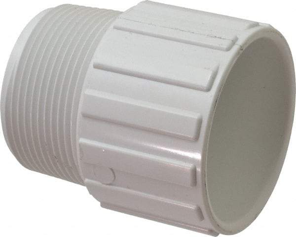 Value Collection - 2-1/2" PVC Plastic Pipe Male Adapter - Schedule 40, MIPT x Slip End Connections - Industrial Tool & Supply