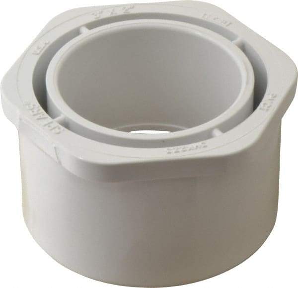 Value Collection - 3 x 2" PVC Plastic Pipe Bushing - Schedule 40, Spig x Slip End Connections - Industrial Tool & Supply