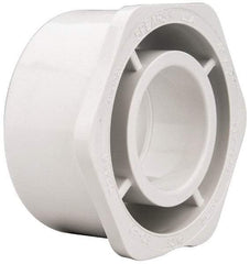 Value Collection - 4 x 2" PVC Plastic Pipe Bushing - Schedule 40, Spig x Slip End Connections - Industrial Tool & Supply