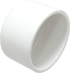 Value Collection - 3" PVC Plastic Pipe End Cap - Schedule 40, Slip End Connections - Industrial Tool & Supply