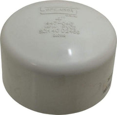 Value Collection - 4" PVC Plastic Pipe End Cap - Schedule 40, Slip End Connections - Industrial Tool & Supply