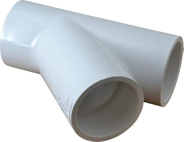 Value Collection - 2" PVC Plastic Pipe Wye - Schedule 40, Slip End Connections - Industrial Tool & Supply