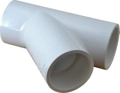 Value Collection - 2" PVC Plastic Pipe Wye - Schedule 40, Slip End Connections - Industrial Tool & Supply
