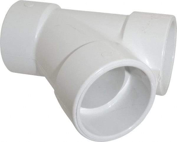 Value Collection - 3" PVC Plastic Pipe Wye - Schedule 40, Slip End Connections - Industrial Tool & Supply